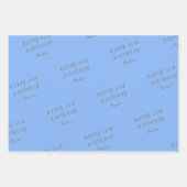 ブルーハッピーバースデー ラッピングペーパーシート (正面3)