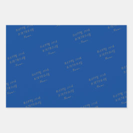 ブルーハッピーバースデー ラッピングペーパーシート