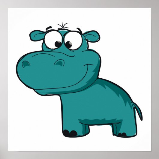 ブルーハッピーヒッポ ポスター (正面)