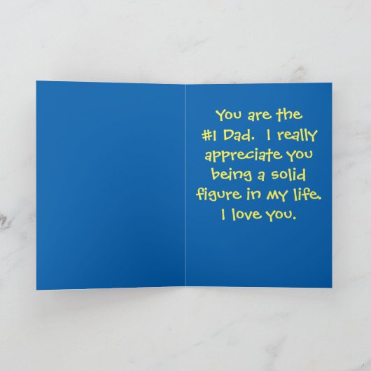 ブルーハッピーファーザーの日 カード (内部)