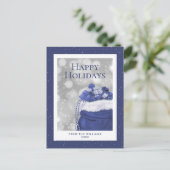 ブルーハッピーホリデーズスタークリスマスギフト シーズンポストカード (スタンド正面)