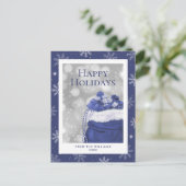 ブルーハッピーホリデーズスノーフレーク シーズンポストカード (スタンド正面)