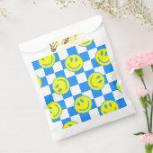 ブルーハッピー顔チェックgroovy フェイバーバッグ (封をした状態)