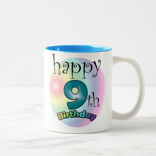 ブルーハッピー9th誕生日 ツートーンマグカップ (右)