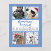 ブルーハッメリーピー4フォトハヌッカクリスマス ポストカード (正面)