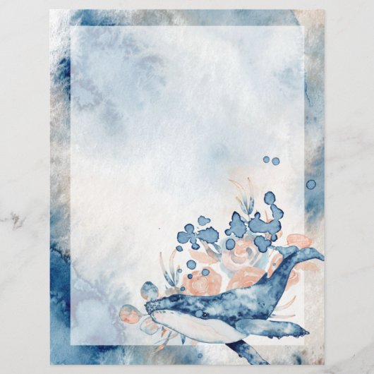 ブルーハナショウクジラ無裏書状筆記紙 (正面)