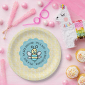 ブルーハニービー少年の赤ちゃんシャワー ペーパープレート (パーティー)