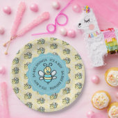 ブルーハニービー少年の赤ちゃんシャワー ペーパープレート (パーティー)