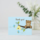 ブルーハニーベアのまわりにボーフラットお礼ノート 招待状 (スタンド正面)