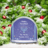 ブルーハヌカーカスタマイズ(ユダヤ教)メノラー写真名 (クリスマス)