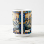 ブルーハヌカー（ユダヤ教）メノラー コーヒーマグカップ (中央)