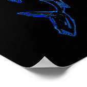 ブルーハマーヘッドシャーク ポスター (角)