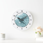 ブルーハミグランジドリ ラージ壁時計 (ホーム)