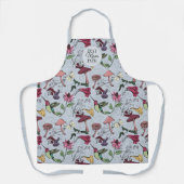 ブルーハミングバードガーデン最高のフローラママ エプロン (正面)