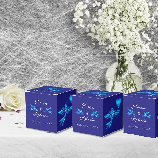 ブルーハミングバードボホメキシ結婚カン フェイバーボックス