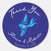 ブルーハミングバードボホメキシ結婚カン ラウンドシール (正面)