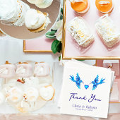 ブルーハミングバードボホメキシ結婚コペーパーナプキン スタンダードカクテルナプキン