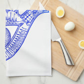 ブルーハムザハンド/邪悪なアイディフェンス/メアリーの手 キッチンタオル (四つ折り)