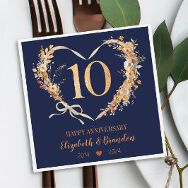 ブルーハモダンピー10周年記念ナ結婚プキンス スタンダードカクテルナプキン