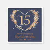 ブルーハモダンピー15周年記念ナ結婚プキンス スタンダードカクテルナプキン (正面)