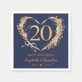 ブルーハモダンピー20周年記念ナ結婚プキンス スタンダードカクテルナプキン (正面)