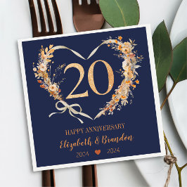 ブルーハモダンピー20周年記念ナ結婚プキンス スタンダードカクテルナプキン