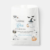 ブルーハロウィンお洒落幽霊ベビーシャワー フェイバーバッグ (正面)