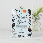 ブルーハロウィンお誕生日フォト サンキューカード (スタンド正面)