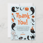 ブルーハロウィンお誕生日会男子 サンキューカード (正面)