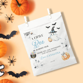 ブルーハロウィンのおばけのベビーシャワー フェイバーバッグ