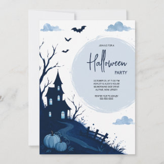 ブルーハロウィンハウスパーティー 招待状