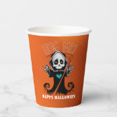 ブルーハロウィンハートカップ付きリペーパー 紙コップ (裏面)