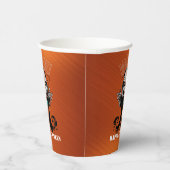 ブルーハロウィンハートカップ付きリペーパー 紙コップ (右)