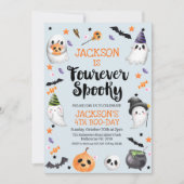 ブルーハロウィンフーレ不気味バー4th誕生日 招待状 (正面)