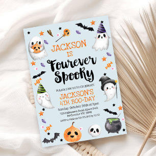 ブルーハロウィンフーレ不気味バー4th誕生日 招待状