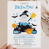 ブルーハロウィンベビーシャワー A Baby is Brewing 招待状