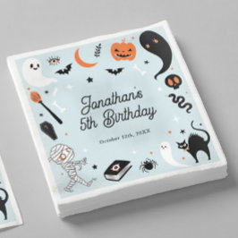 ブルーハロウィンボーイの誕生日パーティー スタンダードカクテルナプキン