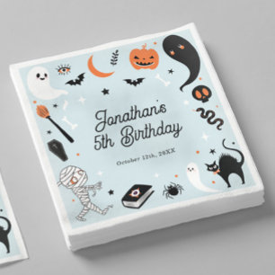 ブルーハロウィンボーイの誕生日パーティー スタンダードカクテルナプキン