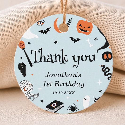 ブルーハロウィンボーイの誕生日パーティー フェイバータグ
