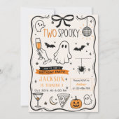ブルーハロウィン誕生日パーティー2個 招待状 (正面)
