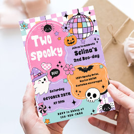 ブルーハロウィン誕生日パーティー2個 招待状