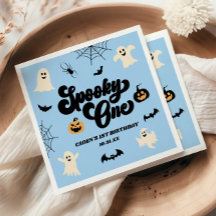 ブルーハロウィン1歳の誕生日パーティー おばけ