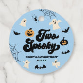 ブルーハロウィン2歳の誕生日パーティー2個 フェイバータグ (裏面)