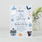 ブルーハロウィン2歳の誕生日招待状 招待状 (スタンド正面)