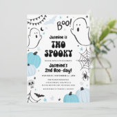 ブルーハロウィン2歳の誕生日招待状 招待状 (スタンド正面)