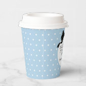 ブルーハロウィーンテーマベビーブーシャワー 紙コップ (右)