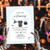 ブルーハロウィーンベビーが赤ちゃんシャワーを醸造 招待状