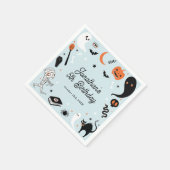 ブルーハロウィーンボーイバースデーパーティー スタンダードカクテルナプキン (角)