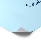 ブルーハロウィーン小さなブーブベイビーシャワーへようこそ ポスター (角)