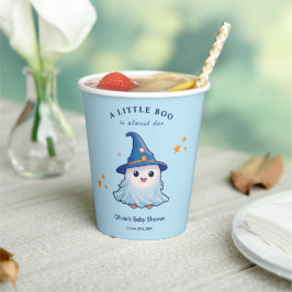 ブルーハロウィーン小さなブー赤ちゃんシャワー 紙コップ